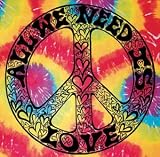 Tie Dye Tapestry~ All We Need Is Love~ Approx 40 x 45