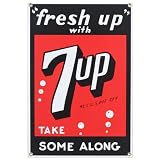 7 Up Fresh Up Porcelain Sign