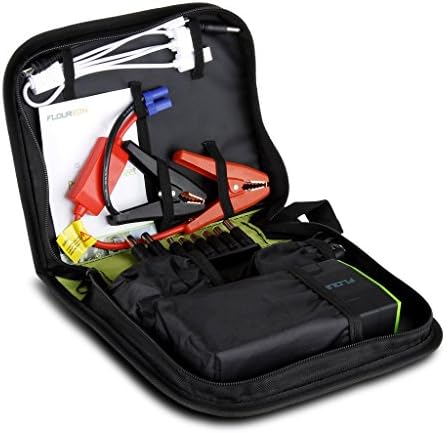 Floureon® 13600mAh Multi-function Portable Car Jump Starter and Emergency Power Source Emergency Auto Start Power Power Bank with Flashlight for Phone, Car, ipad, Tablet and Computer Laptop and Smartphone Charging Cables