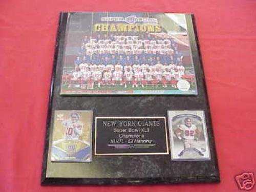 Super Bowl XLII New York Giants 2 Card Collector Plaque