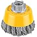 DEWALT DW4910 3-Inch by 5/8-Inch-11 Knotted Cup Brush/Carbon Steel .020-Inch