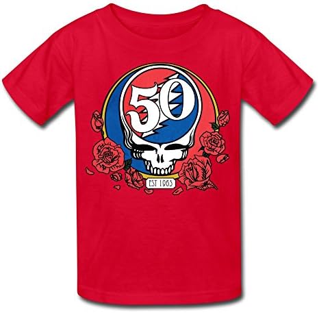 Big Boys'/Girls' Steal Your Face Pretty Lights Bassnectar 50th T-Shirt Red