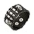 Belletas Wide Style Punk Skulls Decorated Bullets Woven Unisex Fashion Wrap Bracelet