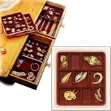 Velvet Jewelry Tray - Stacking - 9 Compartment (Burgundy) (1.5" H x 8.25" W x 9.25" D)