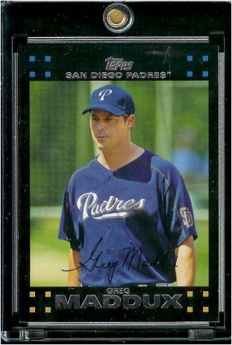 2007 Topps #275 Greg Maddux San Diego Padres Baseball Card - Mint Condition - Shipped in Protective Display Case!