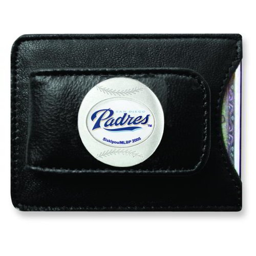 MLB San Diego Padres Leather Money Clip & Card Holder