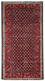 3'8 x 6'10 Handmade Knotted Persian Hamadan New Area Rug From Iran/Persia - 55471