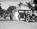 1923 Motorcycle Cops Police Trail Car w/ Smoke PHOTO