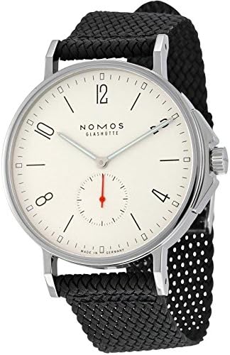 Nomos Glashuette Men's Ahoi 40mm Black Cloth Band Steel Case Automatic White Dial Analog Watch 550