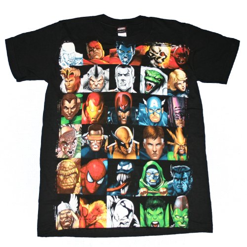  MARVEL HEROES "HEAD STRONG" Licensed Youth Black Cotton Tee