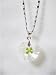 4 Leaf Clover Crystal Heart Pendent Necklace