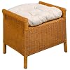 Hansen Rattan 3649/HL Peddigrohr-Hocker honig mit Polster passend zu 3650 / B 56 T 39 H 45 cm, natur