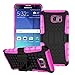 Note 5 Case,Galaxy Note 5 Case,Moment Dextrad [Non-Slip][Perfect Fit][Stand Feature]Dual Layer Armor Defender Case for Samsung Galaxy Note 5 (Pink)