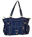Oversize Cargo Navy Blue Tote Bag Handbag Purse Image