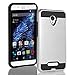 BLU Studio XL D850Q Tough Hybrid Armor Shock Resistance Proof Case (VGC Silver)