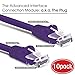 GearIt 10-Pack, Cat5e Ethernet Patch Cable 3 Feet - Snagless RJ45 Computer LAN Network Cord, Purple - Compatible with 10 Port Switch POE 10port Gigabit