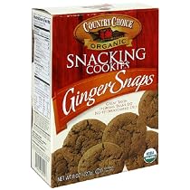 Country Choice Organic Ginger Snaps Snacking Cookies, 8-Ounce Boxes (Pack of 6)