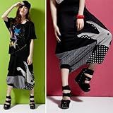 Women Cartoon Goat stitching Baggy Harem Hip Hop Pants Dance Sweat Trousers