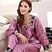 BAI HONG Baihong Women's Satin Silk Sleepwear Homedress Pajamas