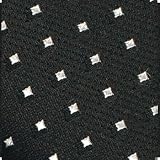 Geoffrey Beene 100% Silk Black w/ Silver Diamonds Vest - X-Large