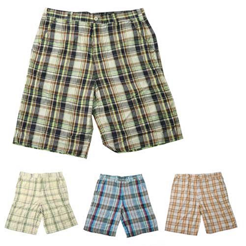 U.S. Expedition Plaid Flat Front Shorts for Young Men / Men (CLEARANCE)