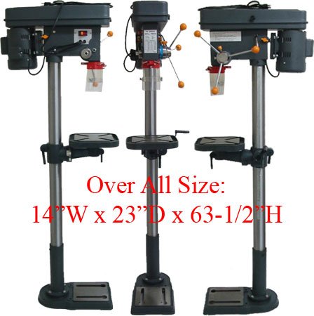 16 Speed Drill Press Floor ±45 Angle 360 Degree Table