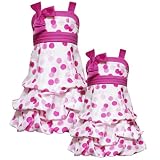 Size-6X RRE-52862E FUCHSIA-PINK DOT PRINT PICK-UP BUBBLE SHANTUNG Special Occasion Wedding Flower Girl Easter Party Dress,E752862 Rare Editions GIRLS