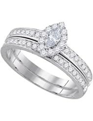 0.75CTW-DIA 0.25CT-CMQ BRIDAL SET
