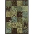 Atmosphere Floral Blocks Rug Collection - Brown