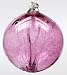 Kitras Art Glass - CRANBERRY WITCH BALL - Old English - Hand Blown Glass Hanging Ornament-OR-WITC-06-CN