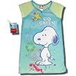 Snoopy & Woodstock "Go Green" nightshirt w/ bonus keychain for girls