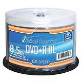 Optical Quantum 8X 8.5GB DVD+R Double Layer Blank Disc White Inkjet Hub Printable, 50 pcs