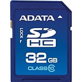 A-Data USA 32 GB SDHC Flash Memory Card ASDH32GCL10-R, Blue