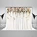 7(W)x5(H)ft Cotton Polyester  Printed  Flowers White Pink  Curtain Wedding Ceremony Baby Shower Photography Backdrop No Creases Folding and Washable Photo Booth Background