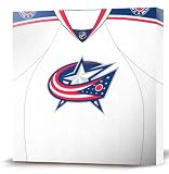 NHL Columbus Blue Jackets White Jersey Canvas Print (12 x 12)