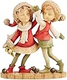 Enesco Heart of Christmas Boy and Girl Elf Dancing Figurine, 3.66-Inch