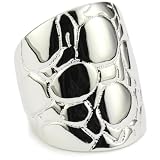 ELLE Jewelry Sterling Silver Croco Texture Rin