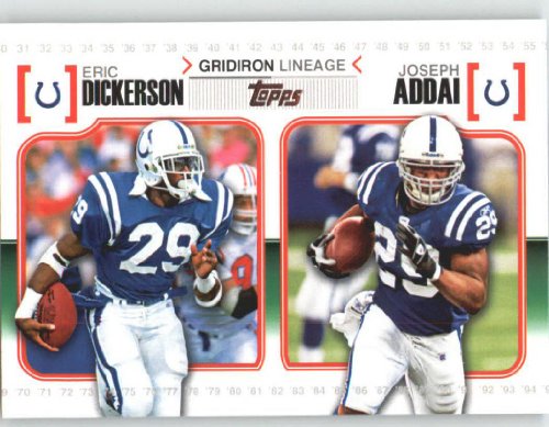 2010 Topps Gridiron Lineage #GLDA Eric Dickerson / Joseph Addai - Indianapolis Colts (Football Cards)