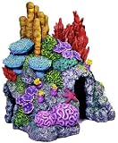 Exotic Environments Red Sea Hide-Away Aquarium Ornament, Ex Small, 6-Inch by 5-Inch by 6-1/2-Inch