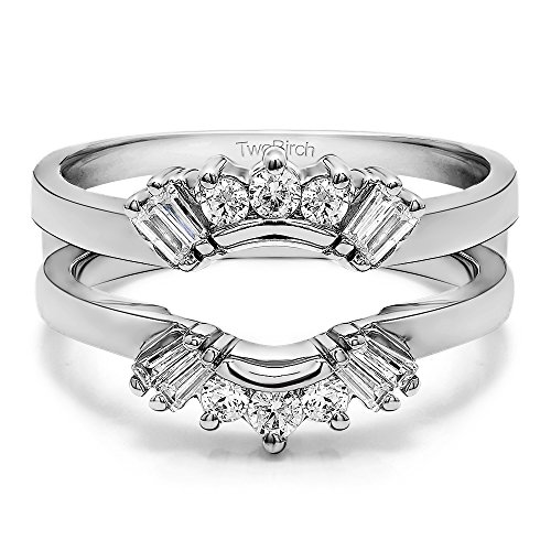 Ring Guard with Round and Baguette Cut Stones with 0.5 cts of Diamonds ... Ring Guard with Round and Baguette Cut Stones with 0.5 cts of Diamonds ...