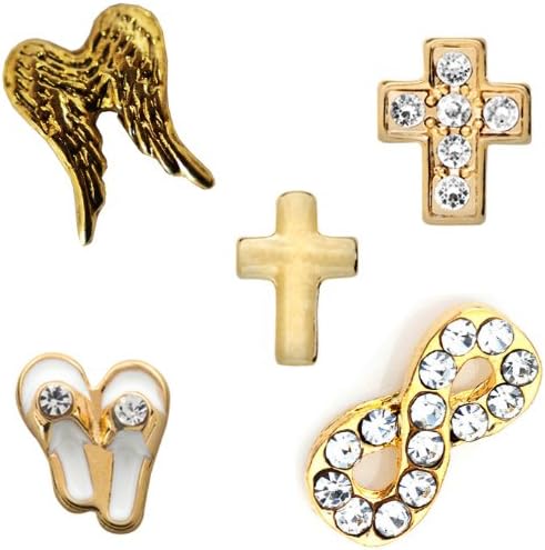 5 pcs Golden Mixed Floating Charm for Floating Locket (Exclusively Sold by HOTBUYKING)
