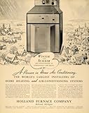 1936 Ad Holland Furnace Heating System Air Conditioning - Original Print Ad ....