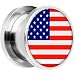 8mm Stainless Steel United States Flag Saddle Plug