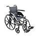 Drive Medical Viper Wheelchair with Various Flip Back Desk Arm Styles and Front Rigging Options, Bla
