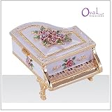 Jewelry Trinket Box with Crystal - Piano Design