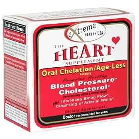 Extreme Health's Heart Supplement Formula, Oral Chelation/Age-Less set for Cardiovascular Health, 2 bottles -(AM bottle, 60 caplets, PM bottle 60 caps