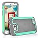 LG Optimus L90 Case, MagicMobile [Dual Armor Series] Rugged Impact Resistant Case LG Optimus L90 Slim Shockproof Silicone Skin Hard Plastic Shell [Mint Green] Armor Protective Case for LG Optimus L90