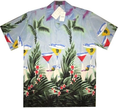 Men's Short Sleeve Hawaiian Aloha Tiki Oasis Rockabilly Club Luau Party Wear