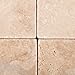 Andean Vanilla Peruvian Travertine 4 X 4 Tumbled Field Tile - 4-pcs. Sample Set