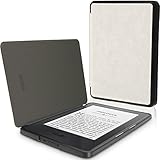 igadgitz Weiß Ultra Schlank PU Ledertasche Hülle Etui Schale für Neu Amazon Kindle 2014 (Touchscreen) 7. Generation Case Cover con Sleep Wake & Magnetverschluss